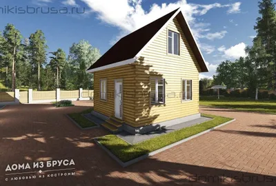 Проект дома из бруса ДБ-27 6х8 — фото 1