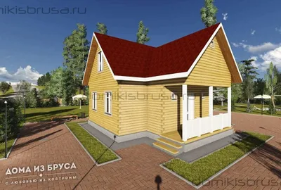Проект дома из бруса ДБ-12 9х9 — фото 1
