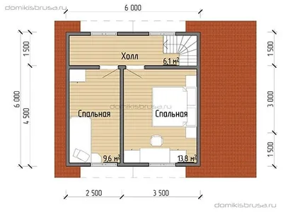 Проект дома из бруса ДБ-53 6х8 — фото 6