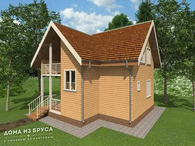 Проект дома из бруса ДБ-72 8х8 — фото 4