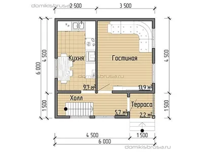Проект дома из бруса ДБ-26 6х6 — фото 5