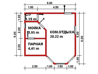 Проект бани из бруса Б-10 — фото 2