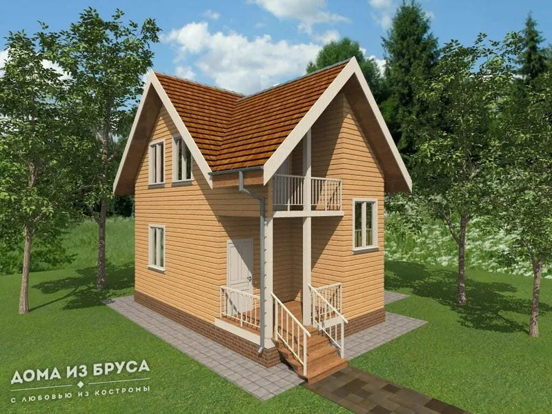 Проект «Проект дома из бруса ДБ-72 8х8»