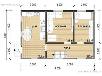 Проект дома из бруса ДБ-17 6х9 — фото 5
