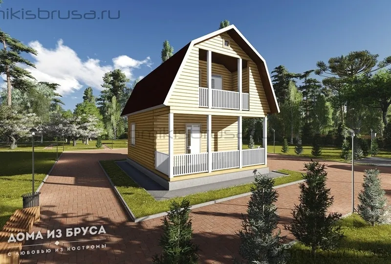 Проект «Проект дома из бруса ДБ-32 6х8»