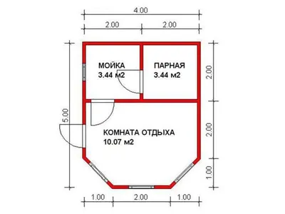 Проект бани из бруса Б-7 — фото 2