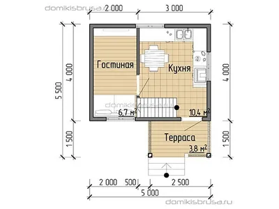 Проект дома из бруса ДБ-43 6х5 — фото 5