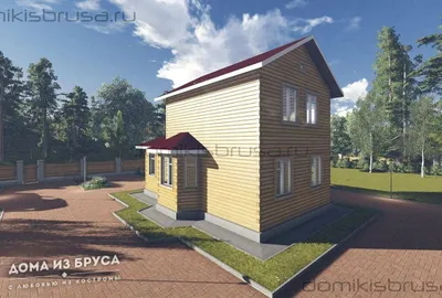 Проект дома из бруса ДБ-18 9х10 — фото 3