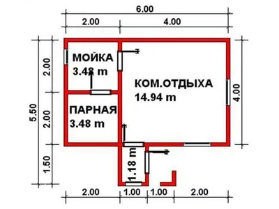 Проект бани из бруса Б-4 — фото 2