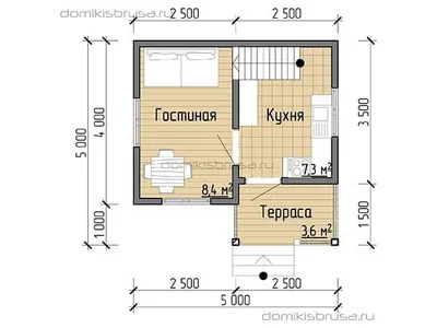 Проект дома из бруса ДБ-41 5х5 — фото 5