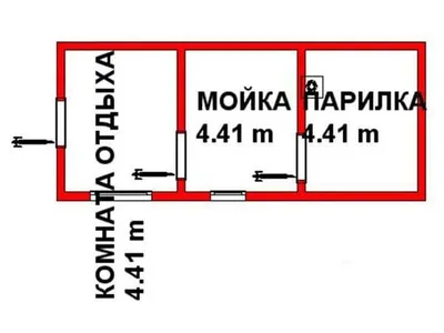 Проект бани из бруса Б-1 — фото 2