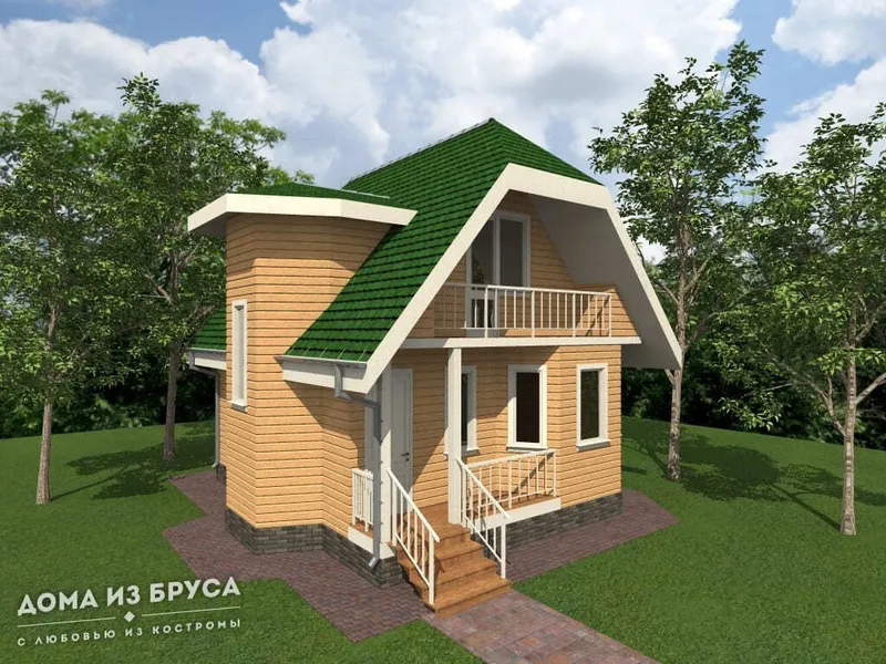 Проект «Дом из бруса 3 8х8»