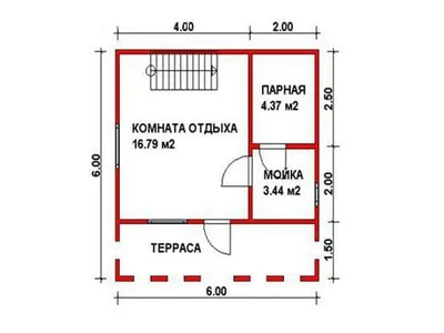 Проект бани из бруса Б-3 — фото 2