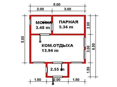 Проект бани из бруса Б-9 — фото 2