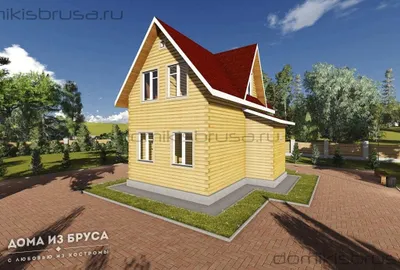 Проект дома из бруса ДБ-08 9х9 — фото 3