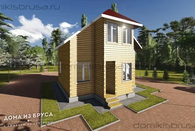 Проект дома из бруса ДБ-28 7х8 — фото 1