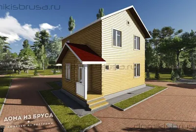 Проект дома из бруса ДБ-19 9х9 — фото 1