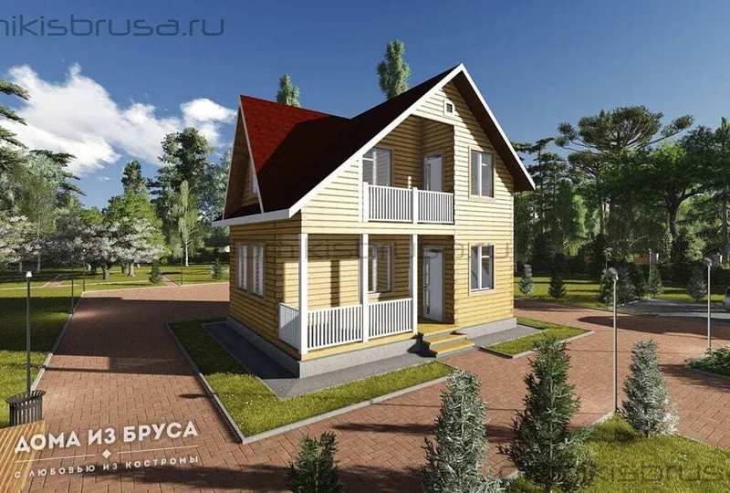 Проект «Проект дома из бруса ДБ-29 6х8»