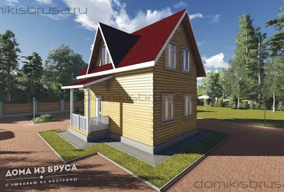 Проект дома из бруса ДБ-08 9х9 — фото 4