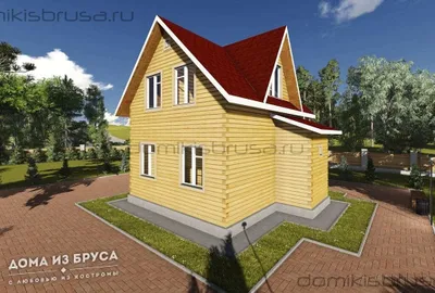 Проект дома из бруса ДБ-06 9х9 — фото 2