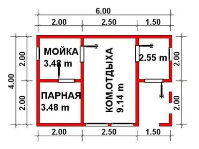 Проект бани из бруса Б-8 — фото 2