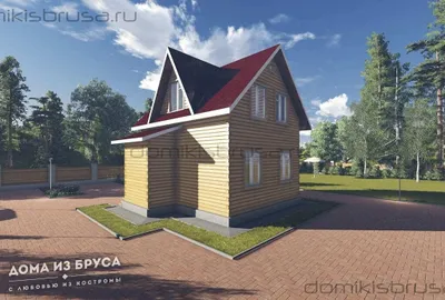 Проект дома из бруса ДБ-06 9х9 — фото 3