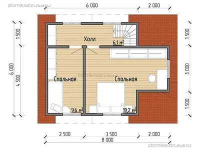 Проект дома из бруса ДБ-51 6х8 — фото 6