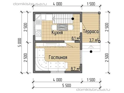 Проект дома из бруса ДБ-22 6х5 — фото 5