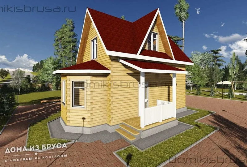 Проект «Проект дома из бруса ДБ-08 9х9»