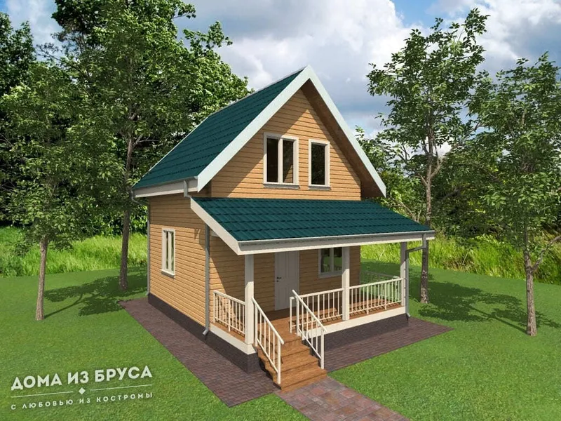 Проект «Дом из бруса 6х8»