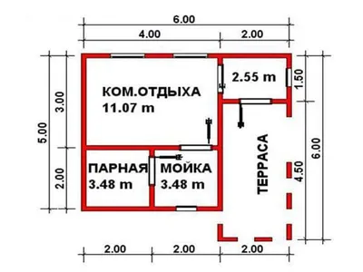 Проект бани из бруса Б-11 — фото 2