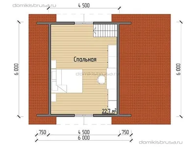Проект дома из бруса ДБ-25 6х8 — фото 6