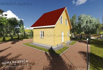 Проект дома из бруса ДБ-30 8х8 — фото 3