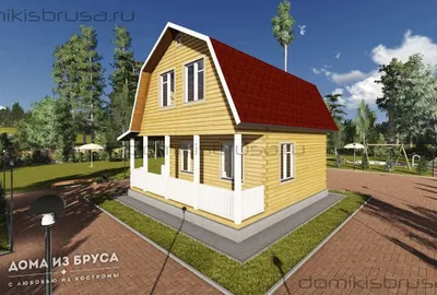 Проект дома из бруса ДБ-33 8х8 — фото 3